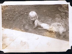 A053- Jean Wilson in Water at Camp